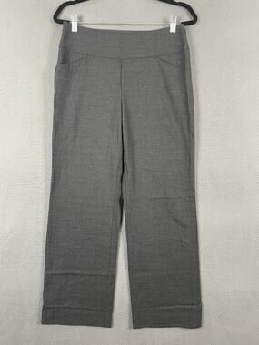 Armani Collezioni Pants Womens 8 Gray Dress Pants Straight Knit Pockets Italy
